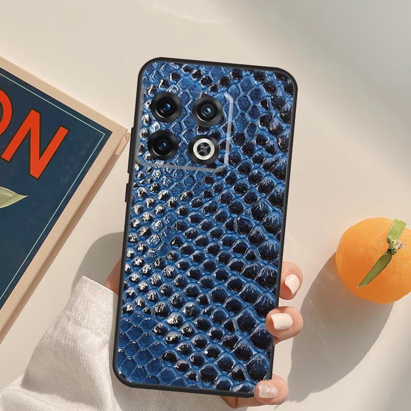Snake Skin Case For OnePlus 12R 13R 13T 10R 15 13 12 11 10T 8T Nord CE 4 3 2 Lite N20 N30 Nord 5 Cover