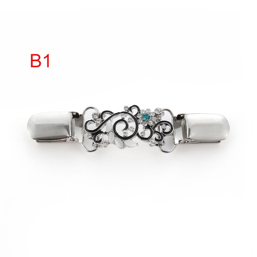 Fashion Winter Crystal Retro Sweater Blouse Pin Cardigan Clip Duck Clip Clasps Shawl Brooch