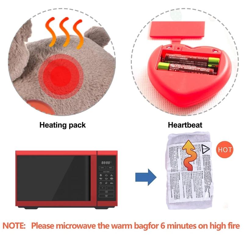 Игрушка для собак Heartbeat от беспокойства разлуки, помощь при сне, мягкий плюшевый друг для сна, собака-бегемот, снятие стресса от лая