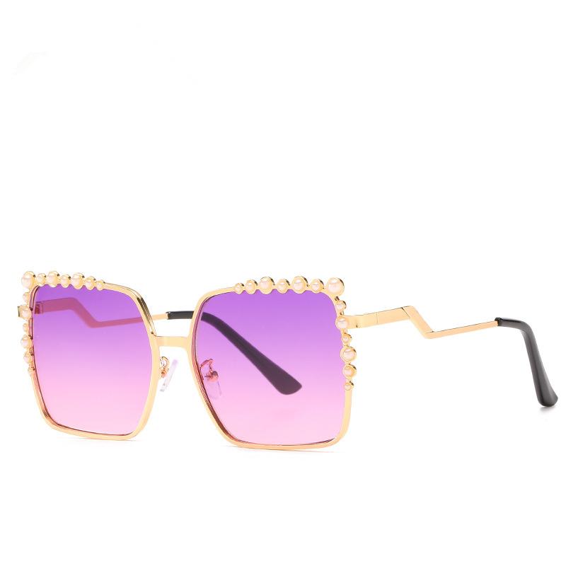 Oversized Square Sun Glasses Ladies 2025 New Luxury Pearl Sunglasses Women Brand Designer Fashion Shades Big Frame Eyewear