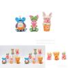 3rd Generation Winnie The Pooh Tiger Striped Pig Ear Toy Figure Doll Egg Decoration Plastic Model