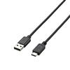 Elecom USB Cable USB2.0 A-C 1m Black U2C-AC10BK