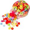 400 PCS Resin Assorted Buttons Mixed Sizes Heart Buttons DIY Craft Decoration Flower Buttons  Sewing