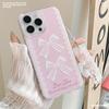 New Large Hole IMD Fresh Bow Suitable for Apple 16 Mobile Phone Case 15PROMAX Protective Case Korean 14Pro
