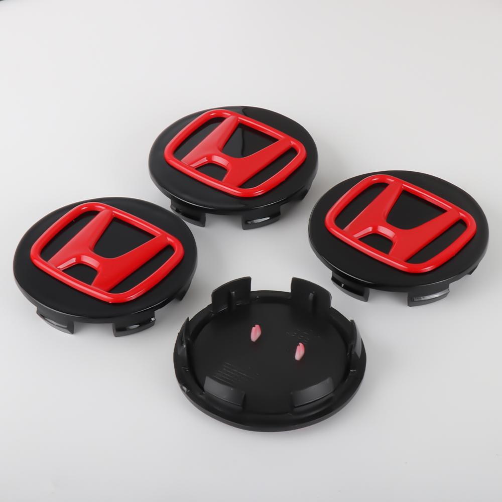TR1-4Pcs 58/69MM Car Wheel Center Cap Hub Covers Badge For Honda City HR-V Jazz Accord Civic CR-V Fit Insight Mugen Typer Vezel RR
