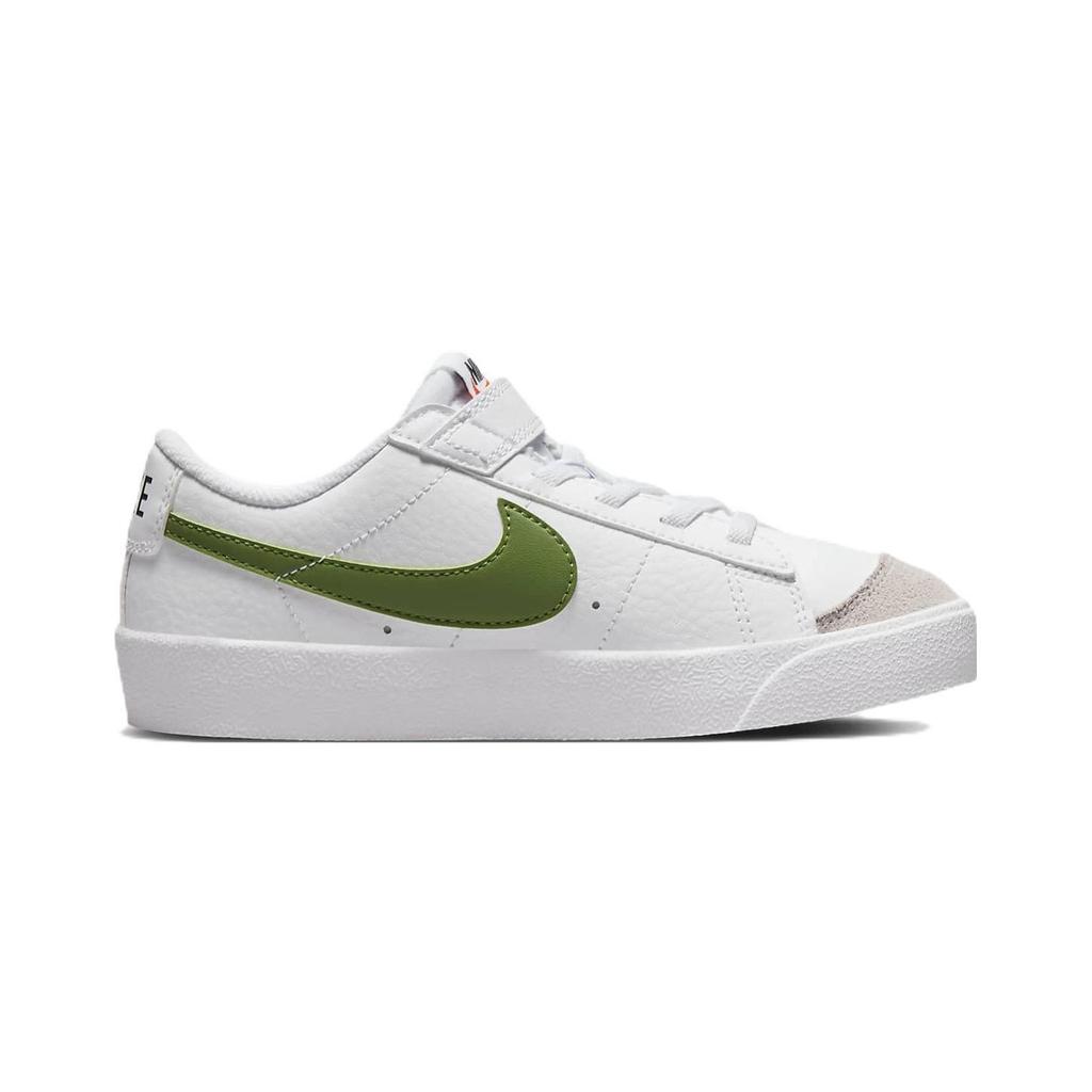 Nike Blazer Low 77 PS White Chlorophyll Medium Blue Kids Sneakers Black DA4075-109