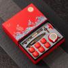 Guochao retro style complete set of ceramic road treasure tea set merchandise business gift line incense lone boat incense set gift box