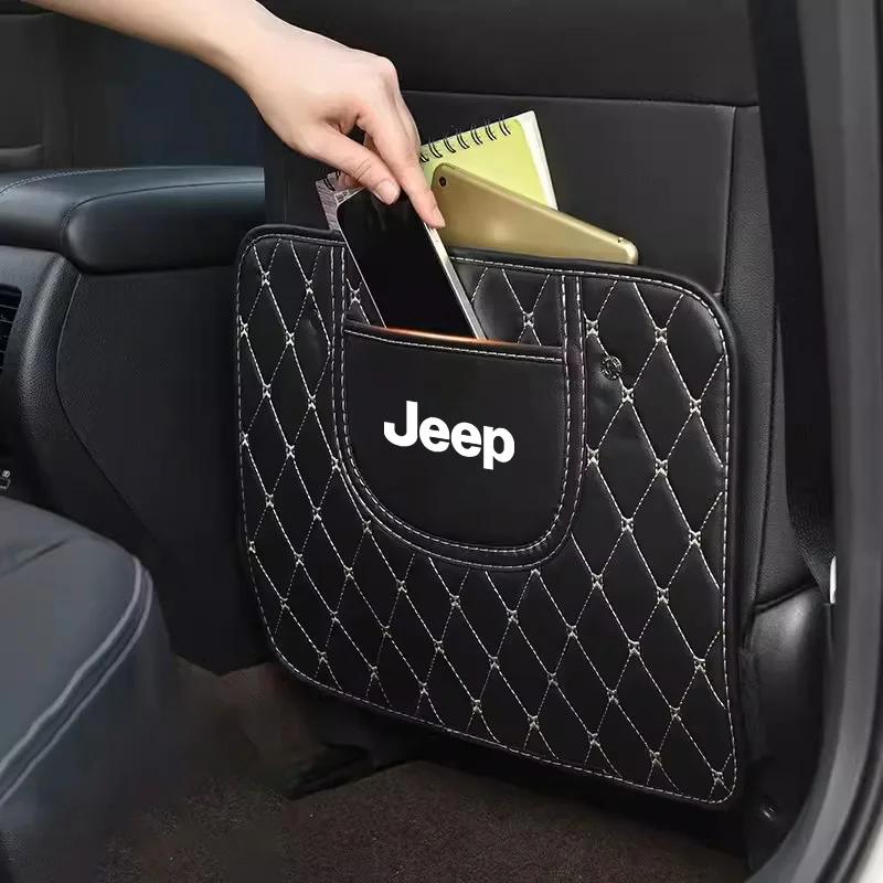 Для автомобиля Jeep Кожаная защитная накладка на спинку сиденья Противоударная накладка на сиденье Для Jeep Grand Cherokee Wrangler JK Gladiator Compass Reneg