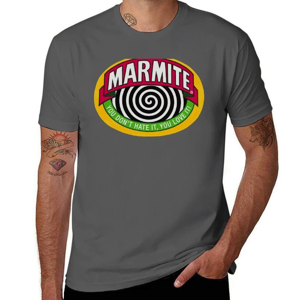 Винтажная футболка Marmite My Mate с гипнотическим принтом, однотонная, большого размера