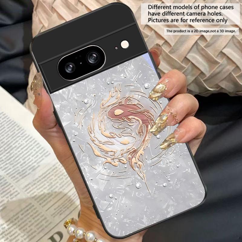 Искусство эстетики Для Google Pixel 10 Pro XL Pixel 8 7 9 10 Pixel 9 Pro XL Pixel 8a 7a Pixel 7 Pro Черный стеклянный чехол для телефона
