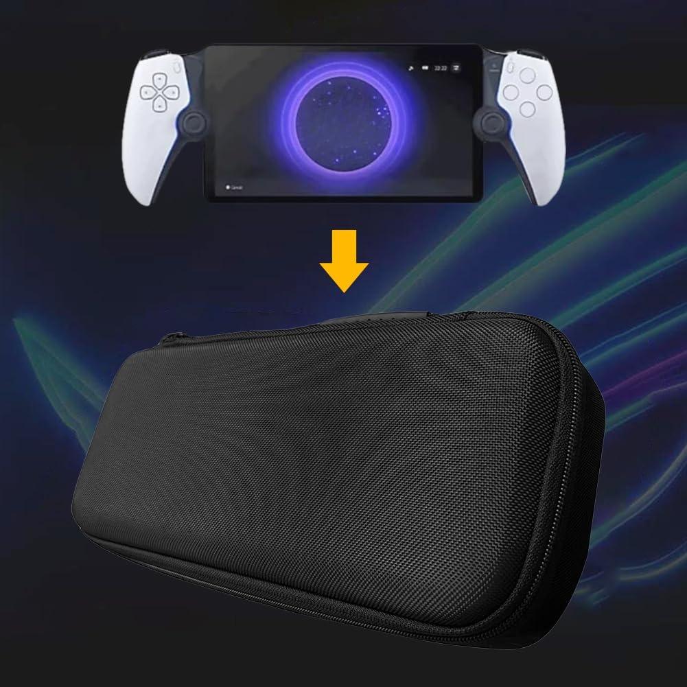 PS5 Portal EVA Hard Shell Case Remote Player, Shockproof Portable Protective Bag Anti-drop Travel Storage Case with Mesh Pocket (Only Case)