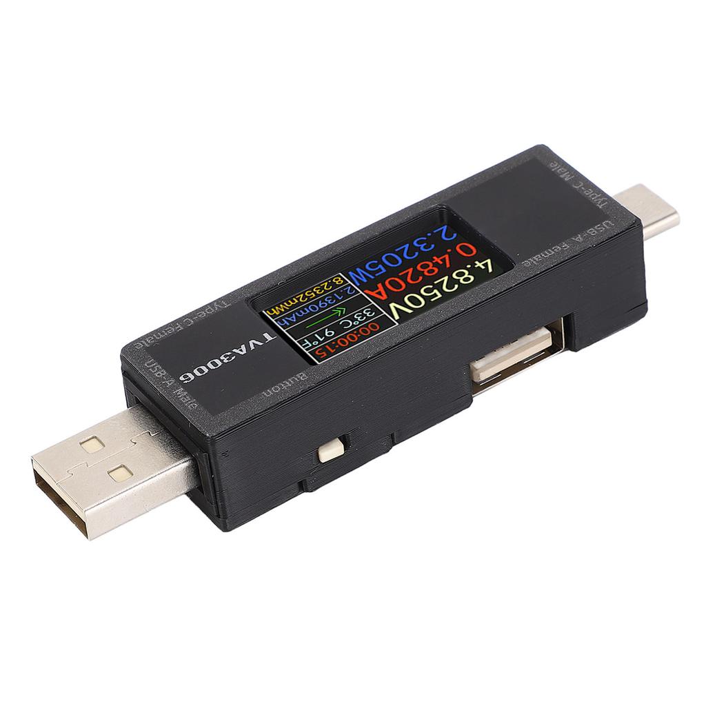 USB Voltage Current Meter USB A Type C Power Tester for Electronics Digital Devices DC4.5-30V 0-15A