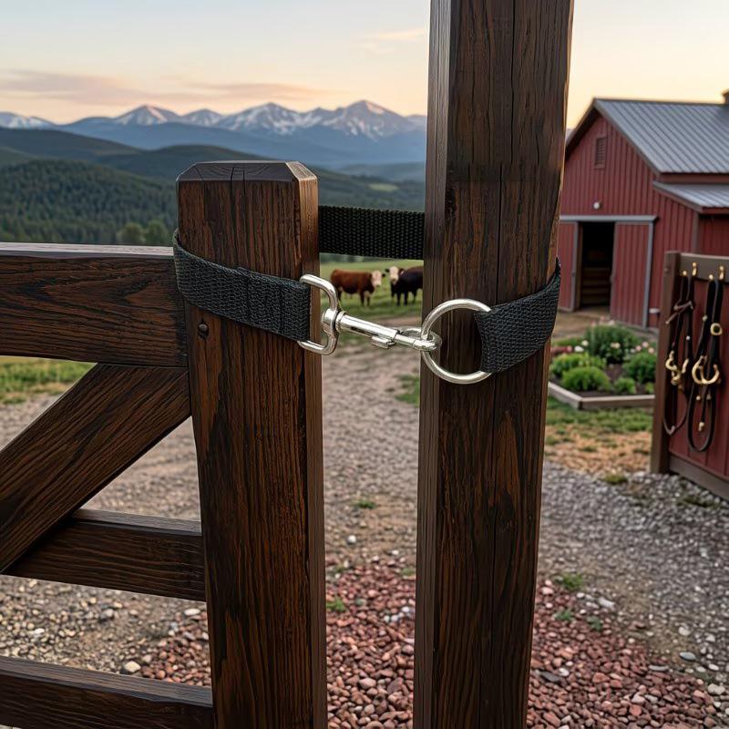Pasture Gate Latch Simple Rope Buckle Latch with Long Door Latch Single loop Design for Easy Hooking on Farm Fence Gate