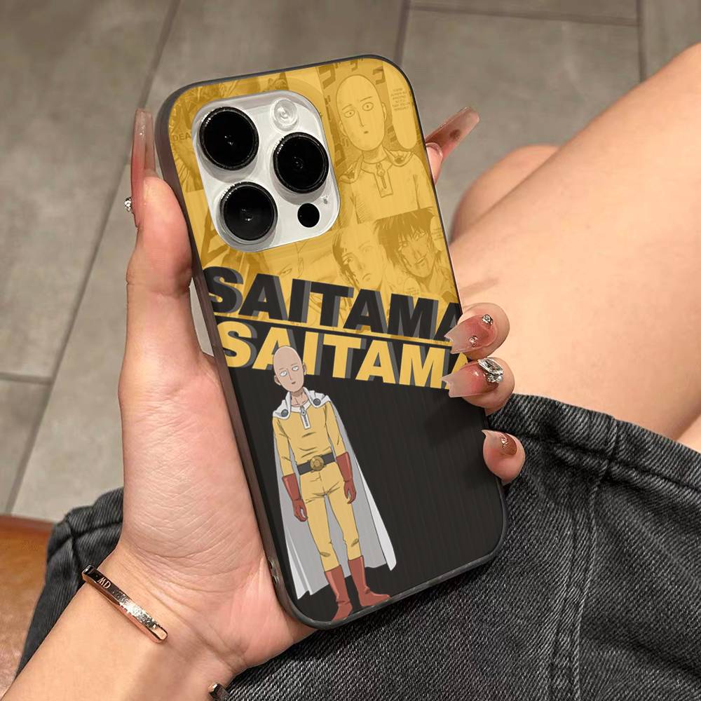 Superhero Anime One Punch Man For IPhone 17 16 15 14 Plus 13 12 11 Pro Max With Shockproof Protective Phone Cover