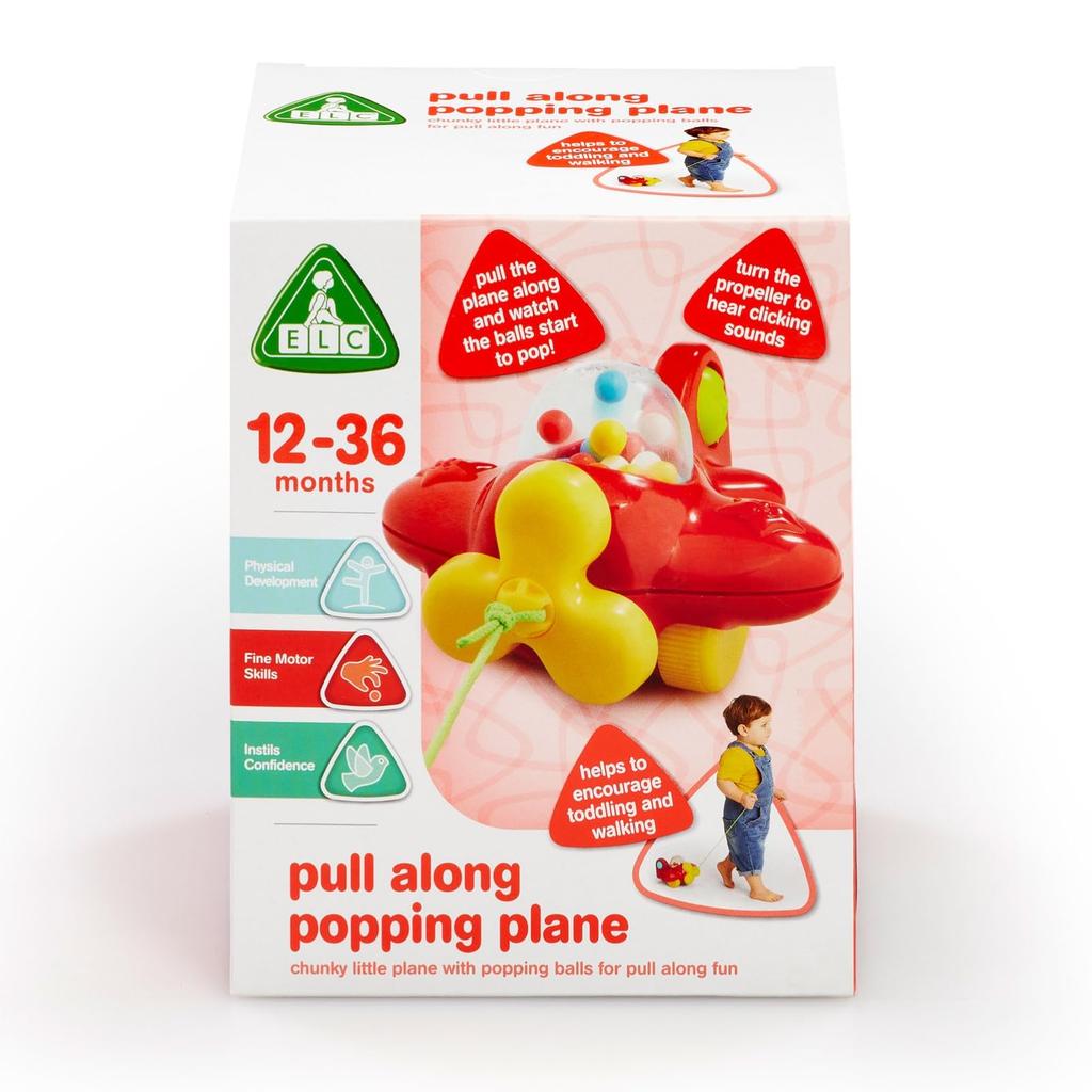 Early Learning Center Pull Toy Popping Plane Airplane Walk Pull Toy 200403 Authentic