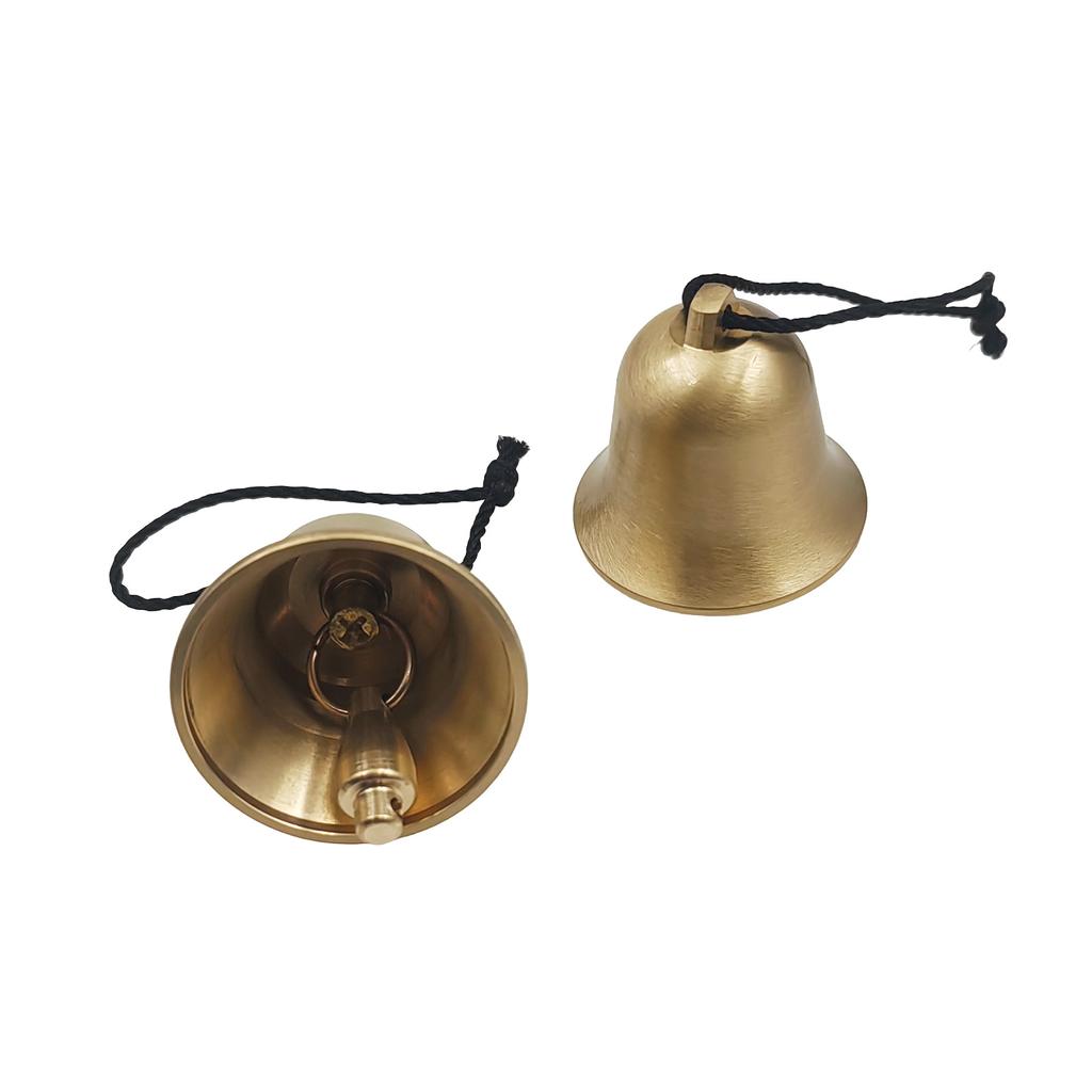 2pcs Hanging Bells with Hanging Rope Wind Chimes Jingle Bell DIY Copper Small Bell Pendant for