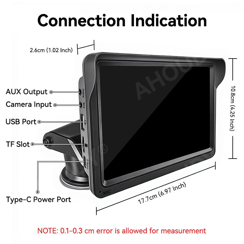 VENBES 7 Inch Carplay Android Auto Universal Car Radio Multimedia Video Player Touch Screen