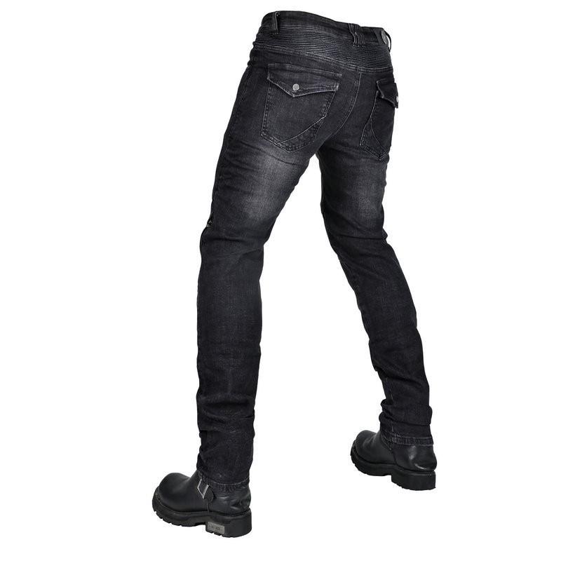 Mens Motorcycle Riding Jeans - Retro Biker Pants With Silicone Padding Abrasion Resistant Tear Proof Use