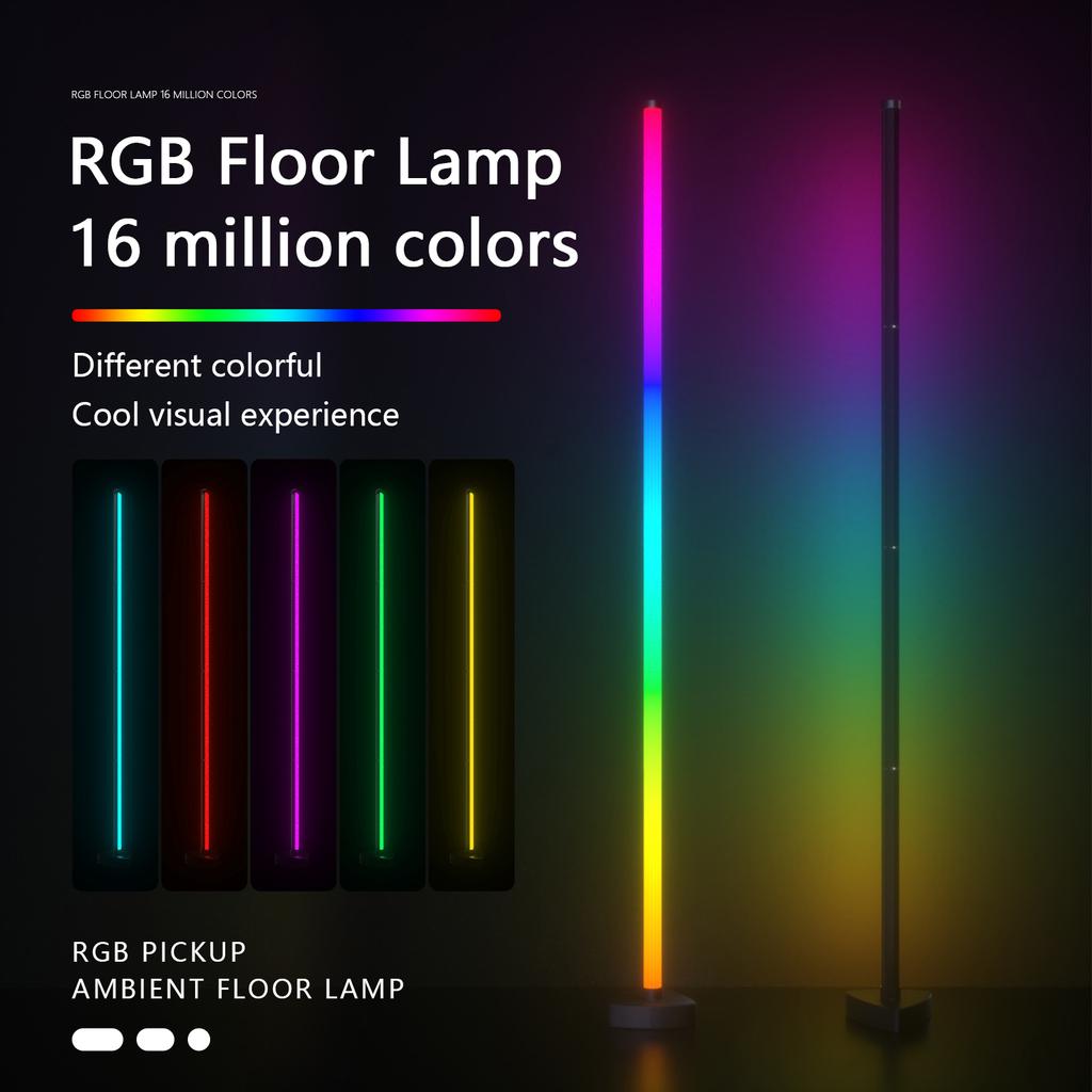 RGBIC Floor Lamp LED Corner Lamp 1000 LM Smart Modern Floor Lamp with Music Sync and 16 Million DIY Colors for Gaming Room Party