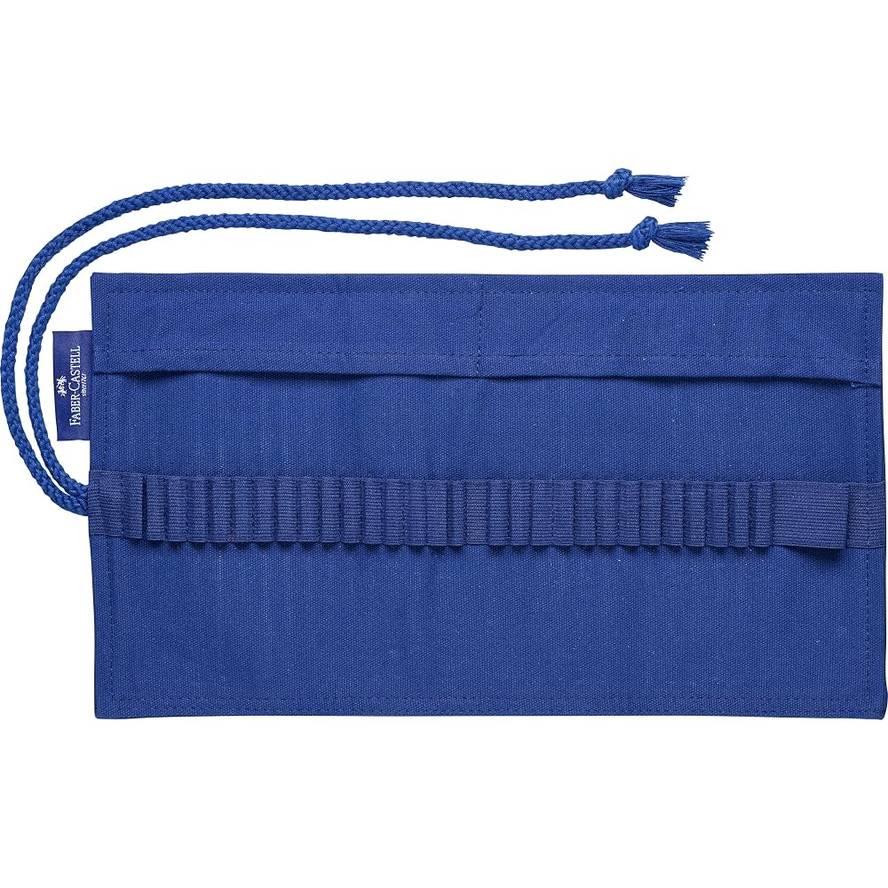 Faber-Castell Fabric Pencil Roll 114664 Portable Storage Organizer for Art Supplies