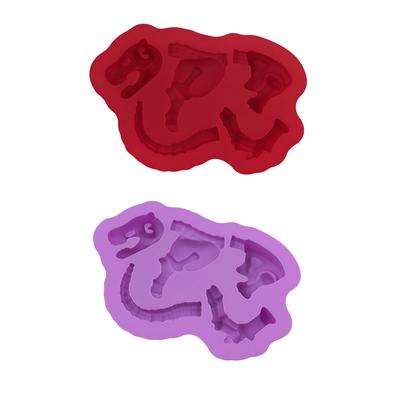 Силиконовая форма для шоколада и динозавра, кости динозавра, ископаемый скелет, забавная форма, инструмент для выпечки «сделай сам», инструмент для выпечки конфет, мармеладных конфет, Хэллоуина, Рождества