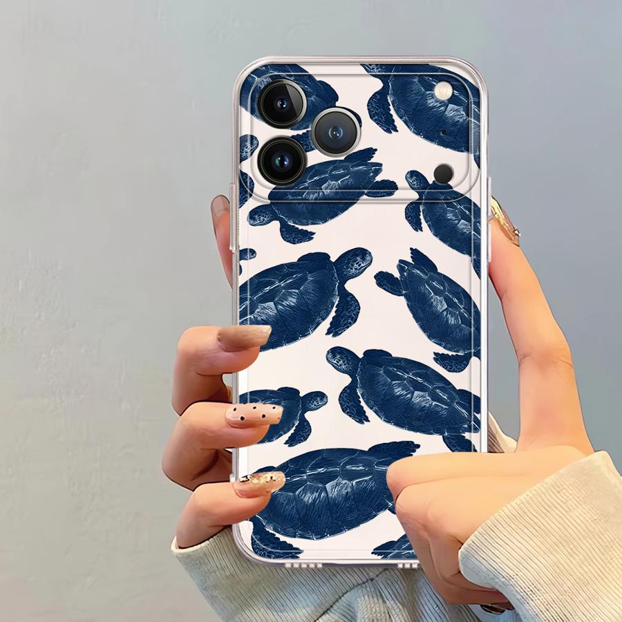 Мягкий чехол для телефона для iPhone 17 Pro Max 14 Plus 16 11 XR Air 7 8 12 Mini 15 XS Max 13 Pro Морские животные