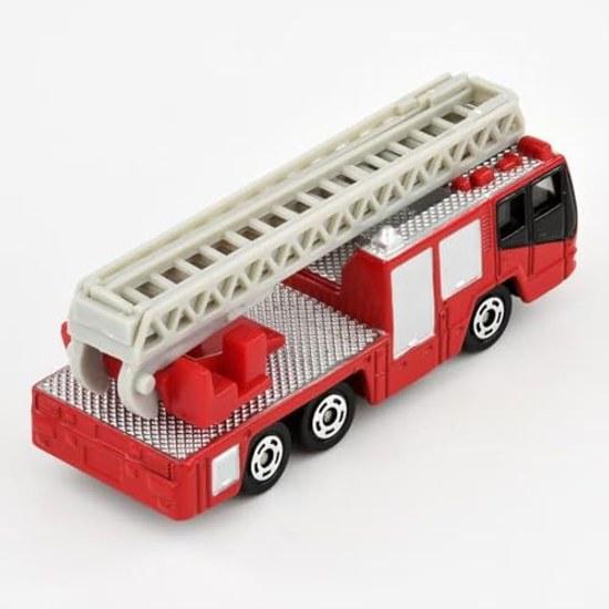 Takara Tomy Tomica No. 108 Hino Ladder Fire Truck (Box) Mini Car Vehicle Toy Ages 3 Up Boxed Safety Standard Compliant ST Mark Certification