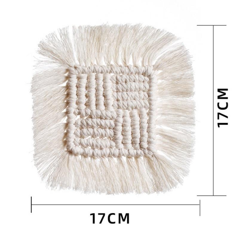 Новый DIY богемный настольный коврик из хлопка с оплеткой макраме, подставка для столовых приборов, подставка для чашек, изоляционная подставка для кухни, столовой, та