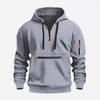 Large Size Autumn And Winter Casual Sports Multi-Zip Arm Pocket Men's Sweatshirt Pullover Hoodie