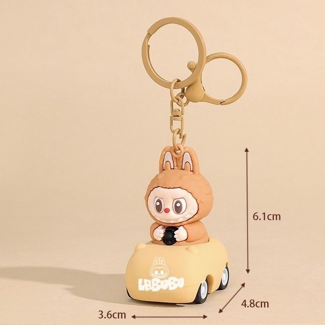 1 шт. Креативный брелок для ключей автомобиля Labubu, мультяшный Labubu из ткани, 3D, милый, подвеска для сумки, подарок