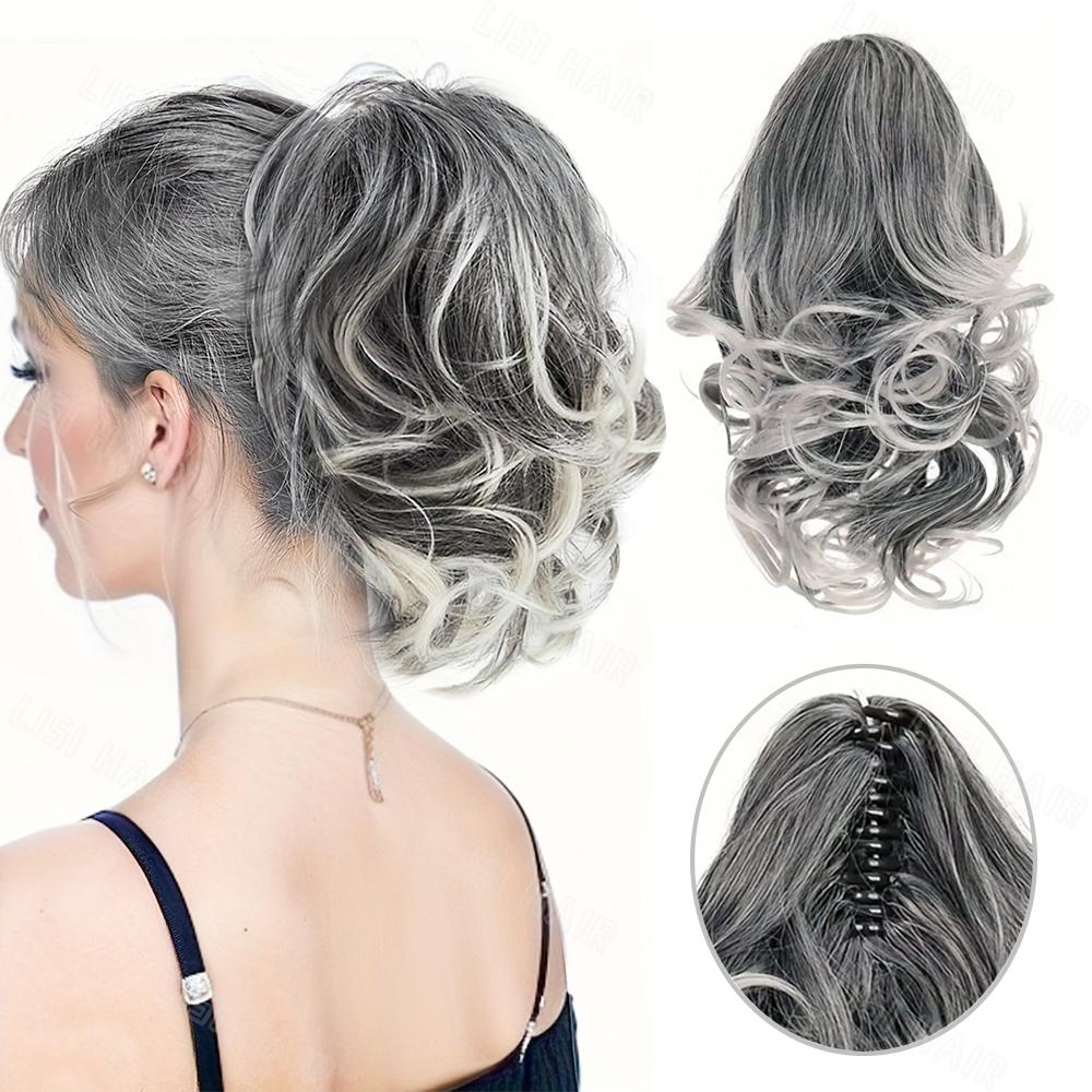 MISS WIG Синтетический хвостик с когтями, короткий вьющийся волнистый хвост, элегантные аксессуары для волос для повседневного использования для женщин