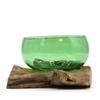 Recycled Beer Bottle Glass Bowl on Wood