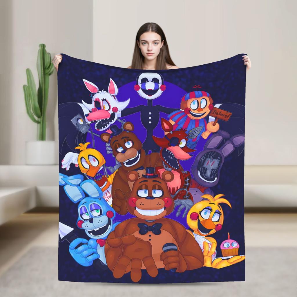 FNAF At Freddys Blankets Super Warm Novelty Plush Throw Blanket For Child Couch Bed Flannel Bedspread Bed Cover