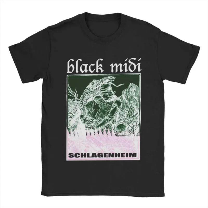 Men'S T Shirt Black Midi Schlagenheim Novelty 100 Cotton