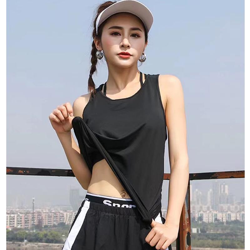 Женская быстросохнущая майка-борцовка для йоги - Свободный крой для бега и фитнеса