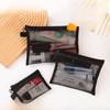 Black Nylon Mesh Portable Makeup & Travel Storage Bag