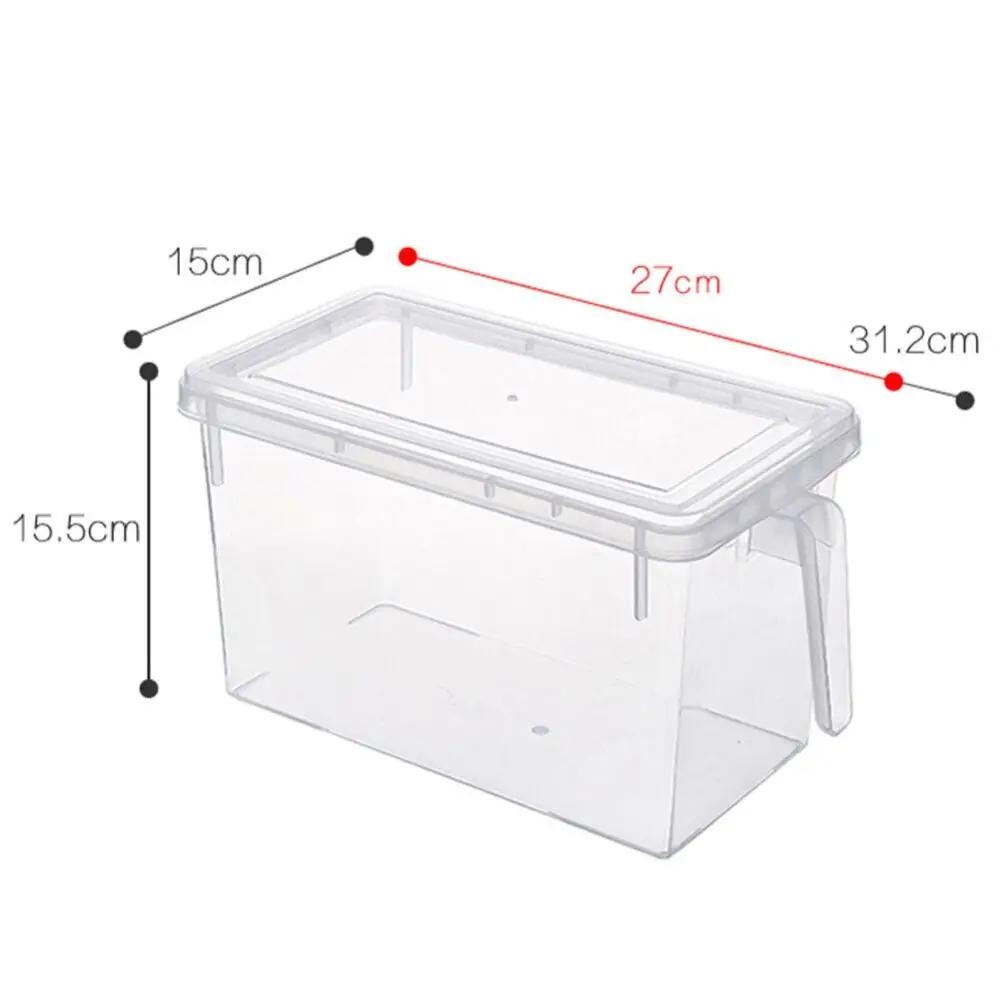 New Plastic Kitchen Fridge Rack Holder Clear 5L Refrigerator Storage Box Storage Bin Fridge Organizer