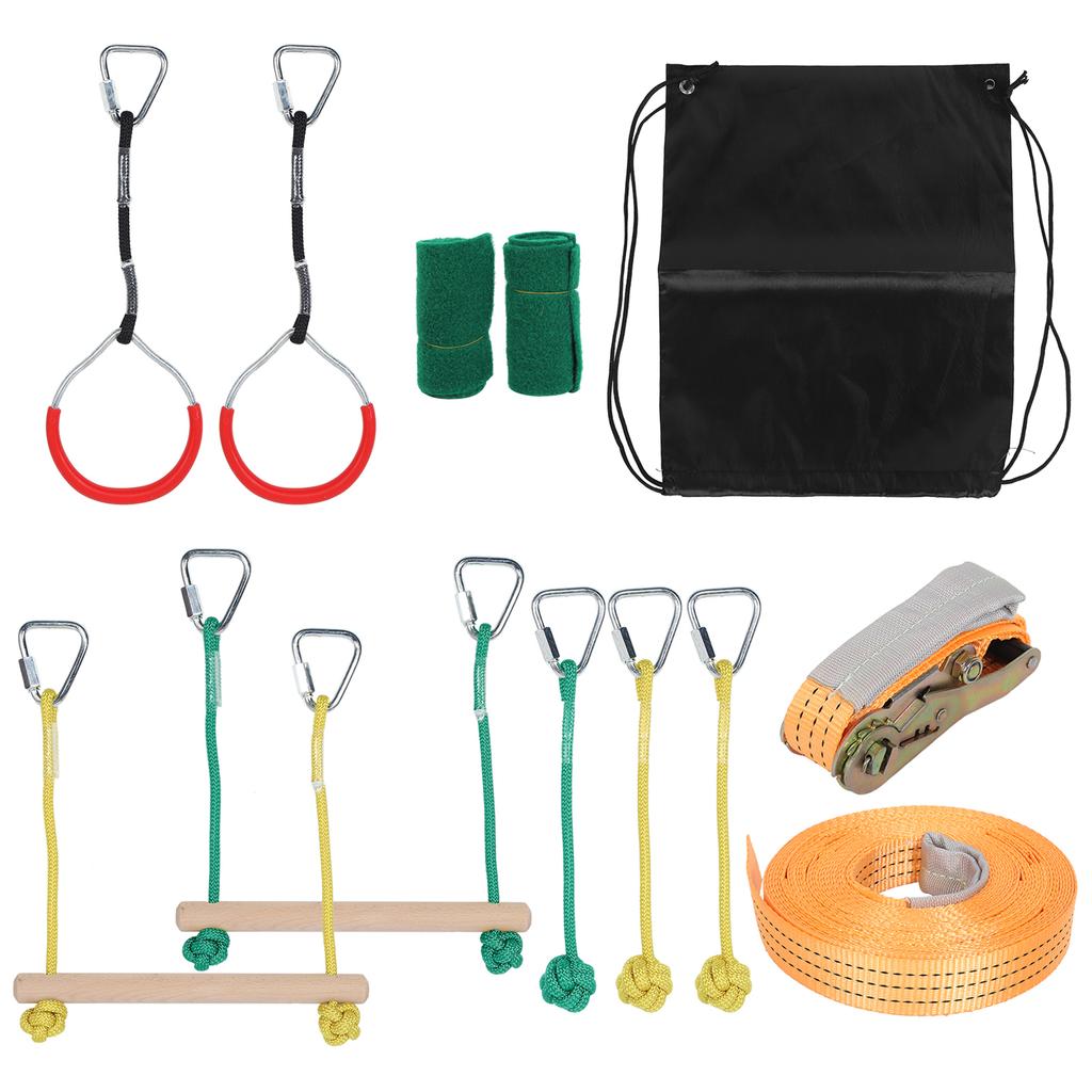 Children Climbing Rope Set Anti-Slip Kids Obstacle Course Slackline Outdoor Fitness Equipment