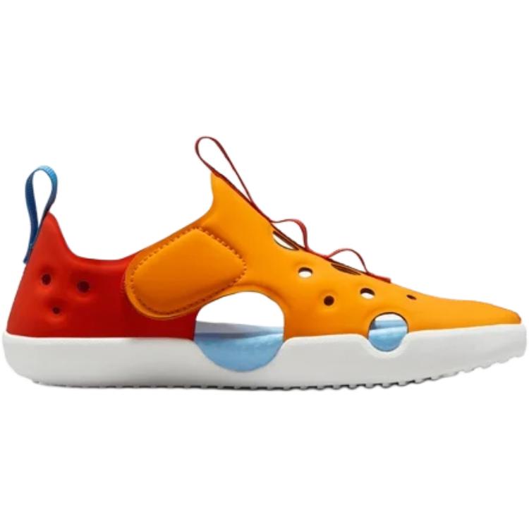 Nike Sunray Protect 4 PS Orange Peel Picante Red Kids Sneakers University-Blue HF6277-800