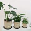 PB210 4Pcs 21cm Flower Pot Bottom Water Storage Round Tray Plastic Movable Potted Plant Base
