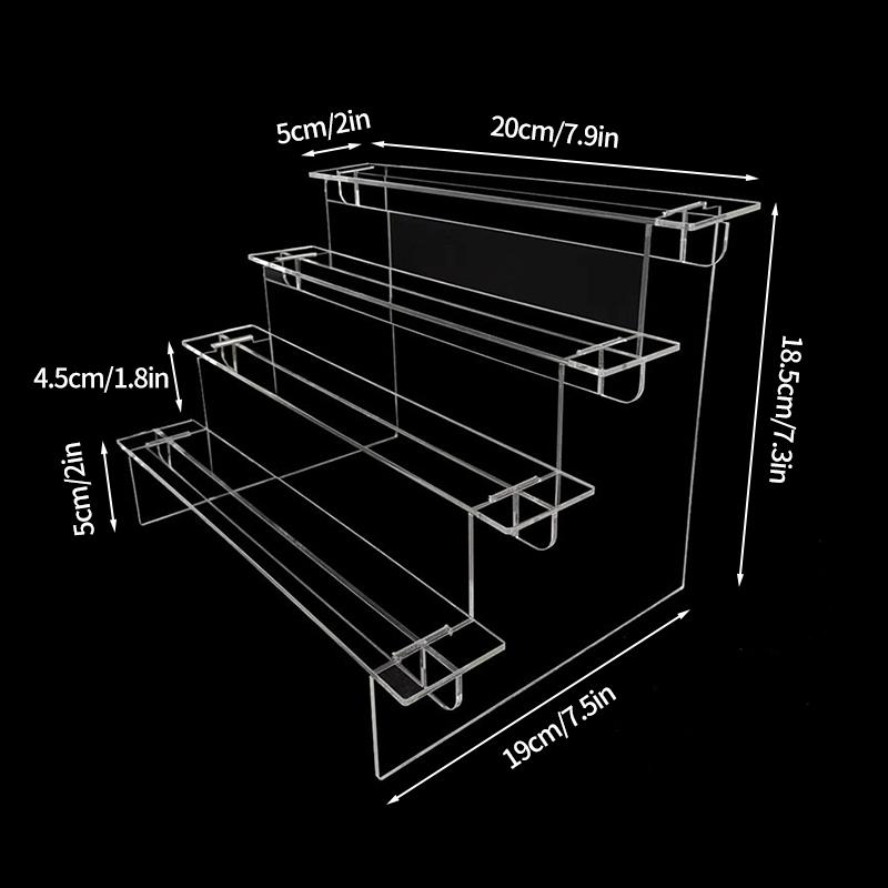 Акриловая стойка для хранения, органайзер для палитр теней для век, прозрачная помада, пудра, настольная полка для косметики, держатель для макияжа