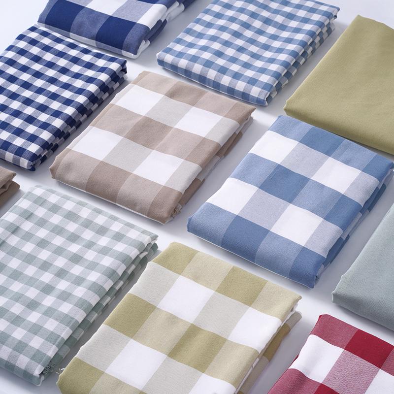Black & White/Blue Green Gingham Fabric for Kindergarten, Tablecloths & Sofas - Various Sizes
