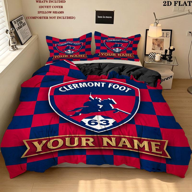 Custom Clermont Foot Bedding Quilt Set Quilt Cover Pillowcase Home Decoration Birthday Gift (1 * duvet cover + 2 * pillowcase, without core)