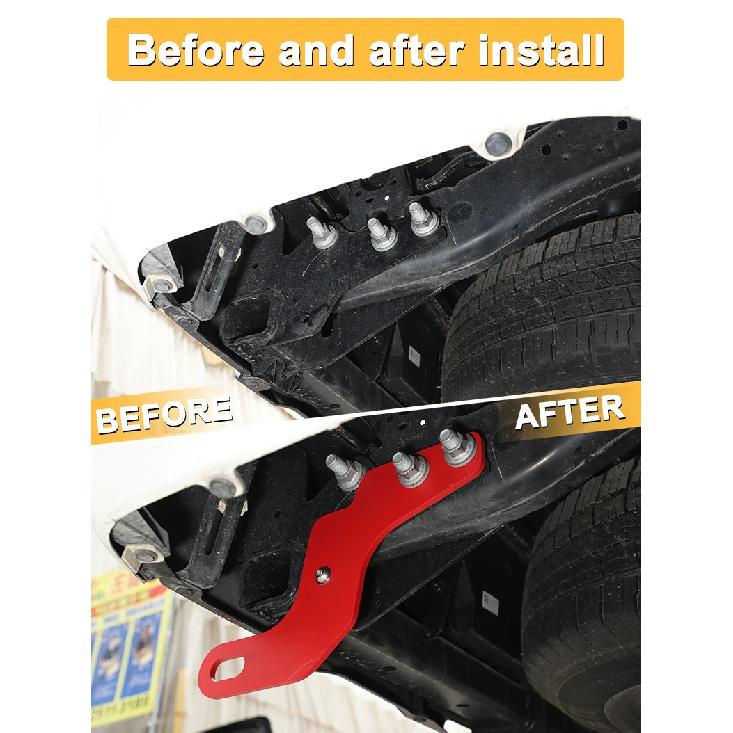 Car Towing Bars Kit Rear Bumper Bar Towing Trailer Hook Rear Frame Side Tow Hook Car Accessory For Toyota Tundra XK70 2022-2026