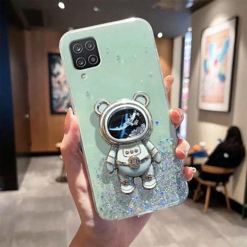 Чехол-держатель с астронавтом A 12 22 51 71 для Samsung Galaxy A12 A22 5g A51 A71 4g A31 M53, силиконовый чехол с подставкой M 33 53 23
