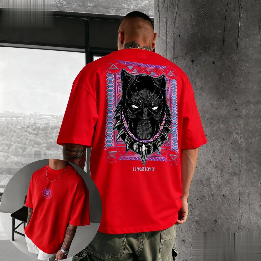 Оригинальный 2026 Новый Узор Черной Пантеры и Полосатый Фоновый Принт Мужской Худи Большого Размера Свободный Теплый Топ