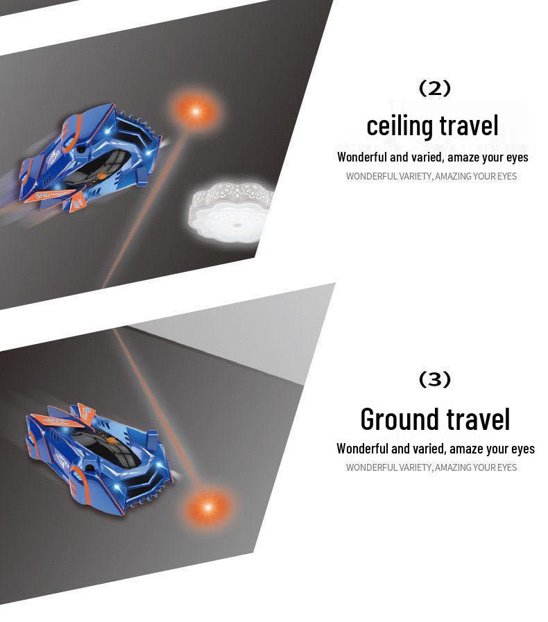Инфракрасная трюковая машина для лазания по стенам с функцией следования за светом и дистанционным управлением - Детская игрушка