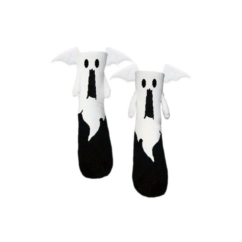 Hand-holding Design Halloween Socks Breathable Couple Socks Stretchy Magnetic Socks  Photo Prop