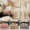 Luxury Velvet Blanket Ultra-Soft Pillow Cover Faux Fur Double-Sided Plush Comfort Pillowcase Pure