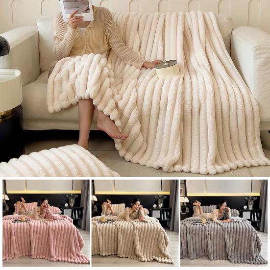Luxury Velvet Blanket Ultra-Soft Pillow Cover Faux Fur Double-Sided Plush Comfort Pillowcase Pure